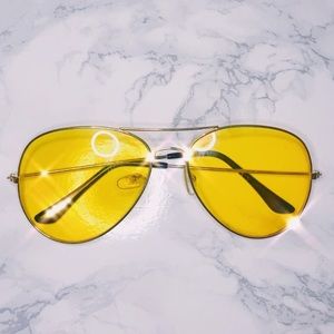 Yellow Aviator Shades